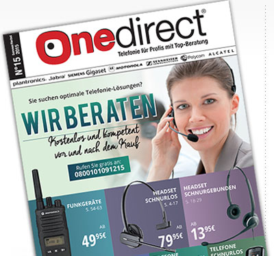 Fordern Sie kostenlos den neuen Onedirect Katalog speziell für Firmenkunden an.