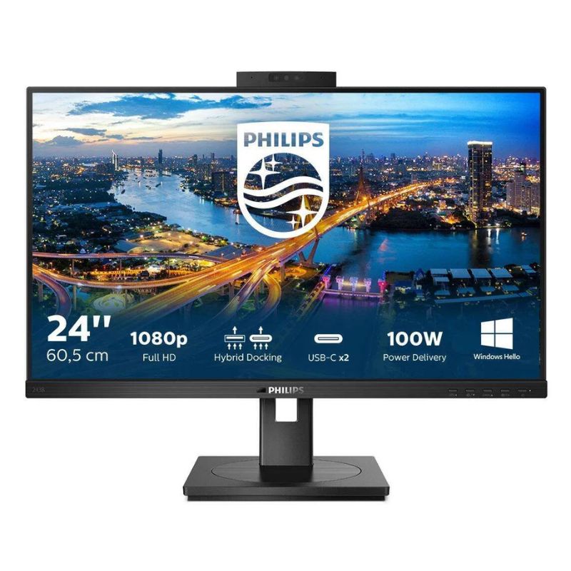 Philips 243B1JH 24 Zoll IPS Monitor mit Webcam