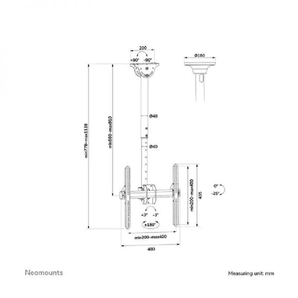 Neomounts Monitor Tischhalterung FPMA-D965