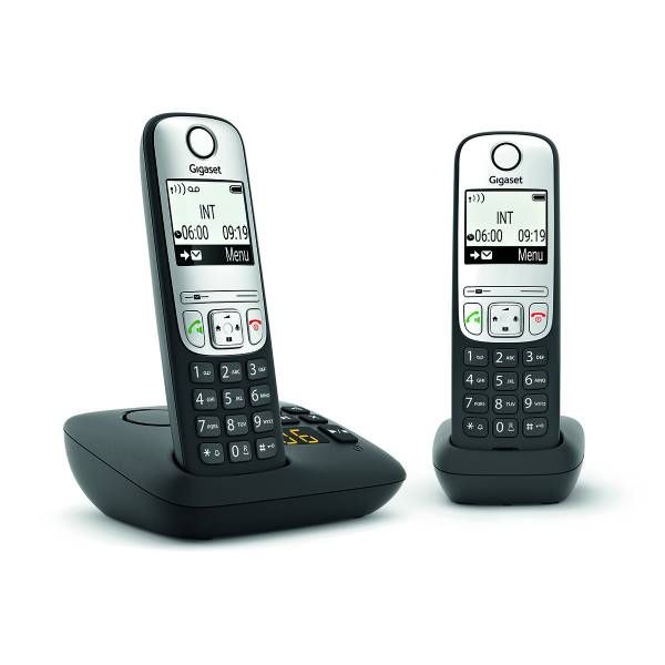 Gigaset A690A Duo - schwarz (Mit Anrufbeantworter)
