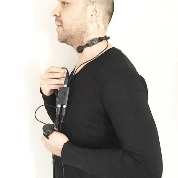 Micro-Headset mit Kehlkopfmikrofon für Motorola Funkgeräte