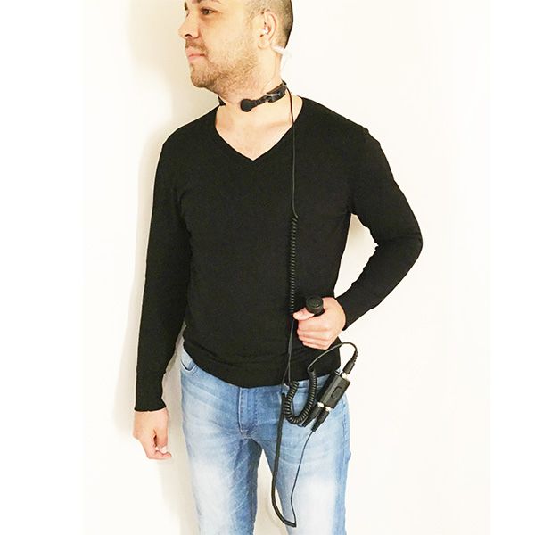 Micro-Headset mit Kehlkopfmikrofon für Motorola Funkgeräte