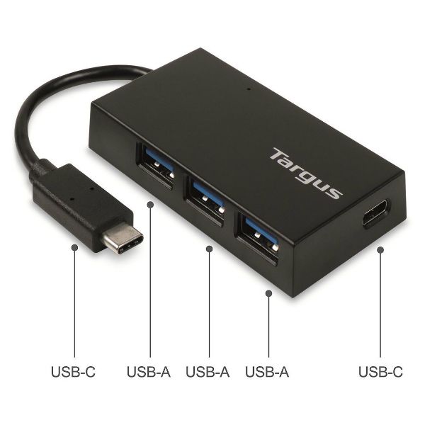 USB-C-Hub mit 3 USB-A- und 1 USB-C-Port