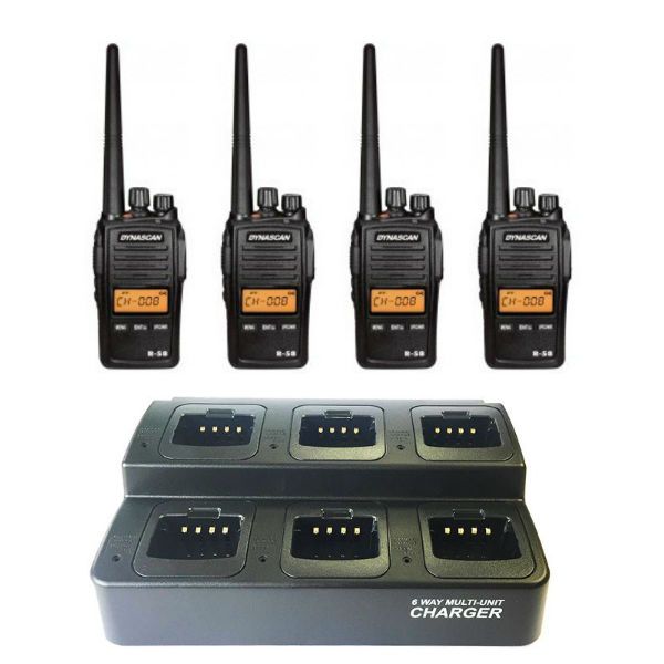 4er Pack Dynascan R-58 + Multiladegerät