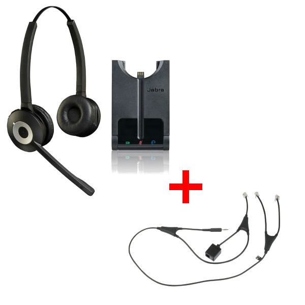 Jabra Pro 920 Duo + Rufannahmekabel EHS