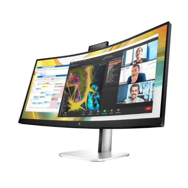 HP ultrawide monitor with webcam