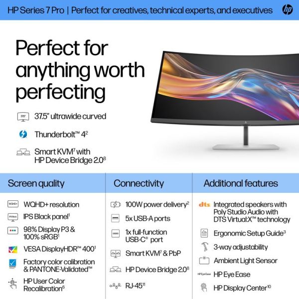 HP Serie 7 Pro 37,5 Zoll WQHD+ Monitor