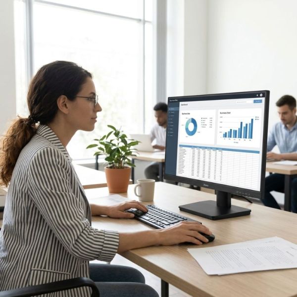 iiyama ProLite XU2493HSU-B7 office workstation