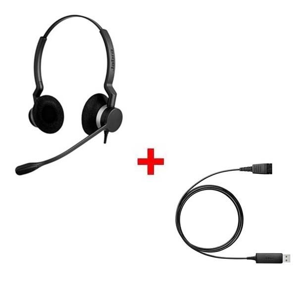 Jabra BIZ 2300 Duo + Jabra Link 230 USB-Adapter