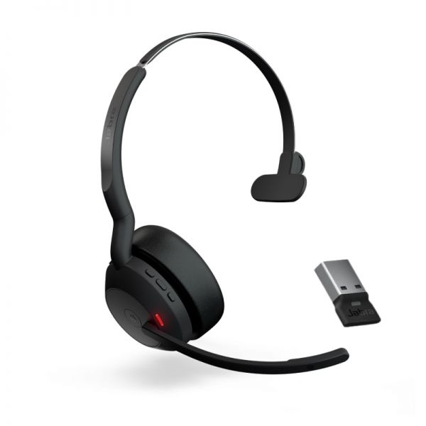 Jabra Evolve2 55 Mono MS mit USB-A Dongle + Ladestation