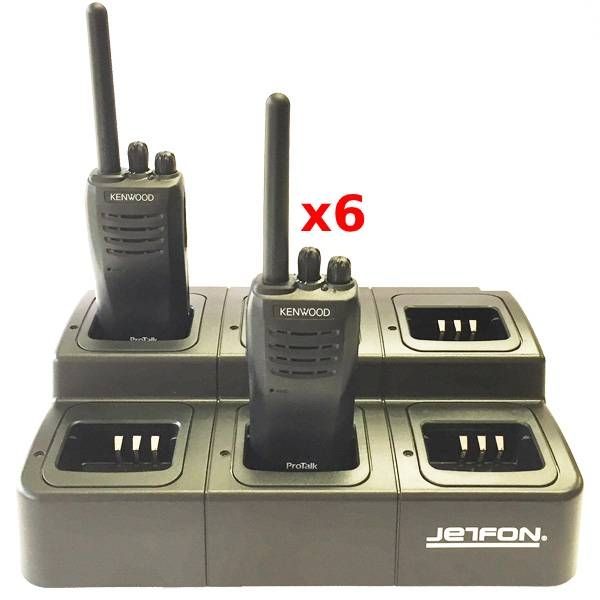 Pack: Kenwood TK-3501 und Jetfon Mehrfachladegerät für Kenwood (6 Positionen)