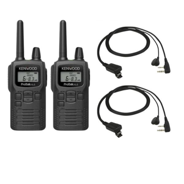 2er Set Kenwood PKT-300E + 2x Headset mit Ansteckmikrofon