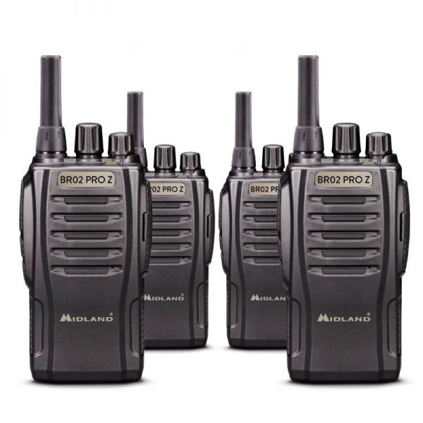 4er Set Midland BR02 PRO Z + Freisprechkits