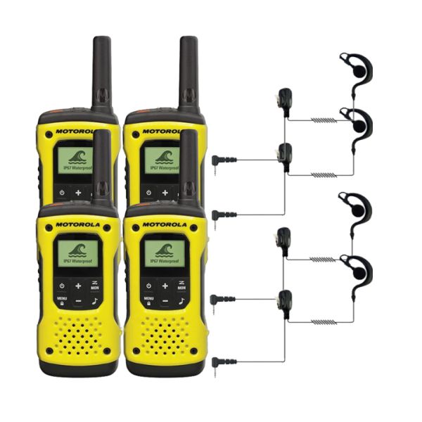 Motorola T92 Quad + 4 PTT headsets