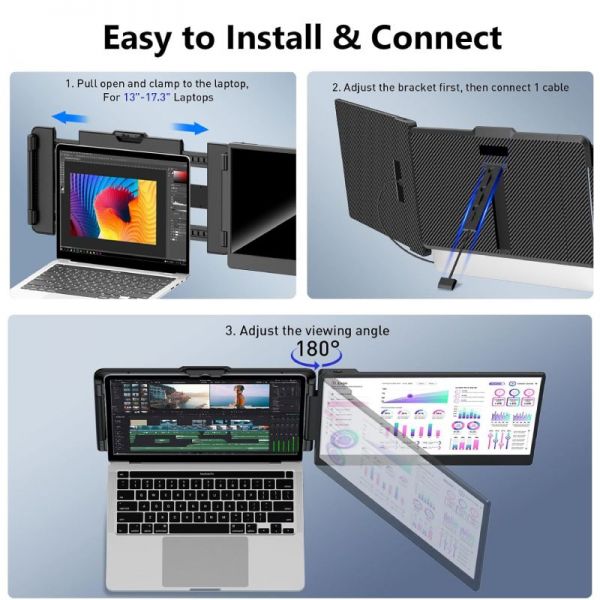 Cleyver Bildschirm-Erweiterung für Laptop 14''
