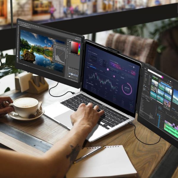 Cleyver 14'' Laptop-Doppelbildschirm-Erweiterung