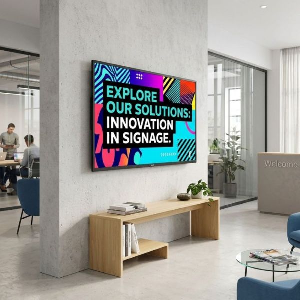 Philips Q-Line 55 signage display in meeting room