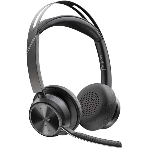 POLY Voyager Focus 2 USB-C-C-Headset + Adapter USB-C/A+ Basis
