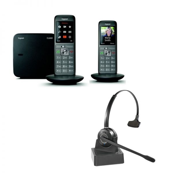 Pack: Gigaset CL660 Duo + Cleyver HW10 GAP Headset