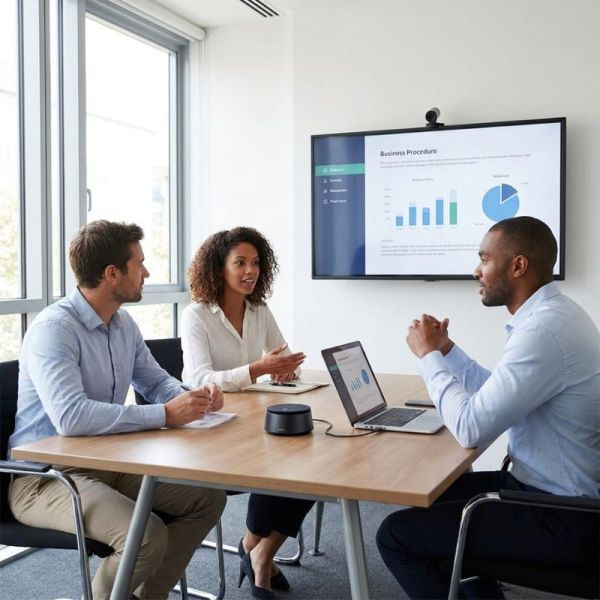 Yealink CP50 with screen in meeting room