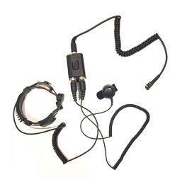 Micro-Headset mit Kehlkopfmikrofon für Motorola Funkgeräte