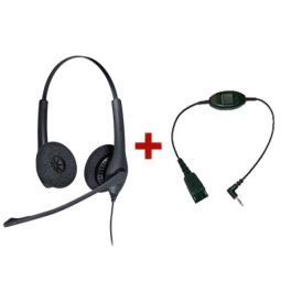 Jabra BIZ 1500 Duo + GN Anschlusskabel QD/3,5mm für Alcatel 8/9