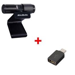 AVermedia Webcam USB Live Streamer 313 + USB-A zu USB-C Adapter