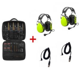 4er Set Motorola T82 Extreme mit 2 Peltor Gehörschutzheadsets + Anschlusskabel