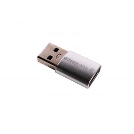freeVoice Connect USB Adapter - USB-C Buchse -> USB-A Stecker