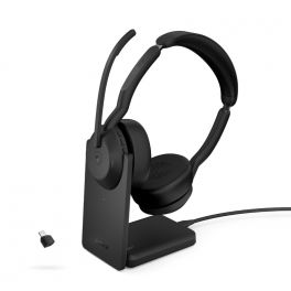 Jabra Evolve2 55 Stereo MS mit USB-C Dongle + Ladestation