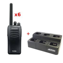 Pack: Kenwood TK-3501 und Jetfon Mehrfachladegerät für Kenwood (6 Positionen)