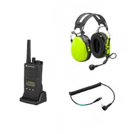 Set: Motorola XT460 mit PELTOR Gehörschutz + 3M FLEX-Kabel