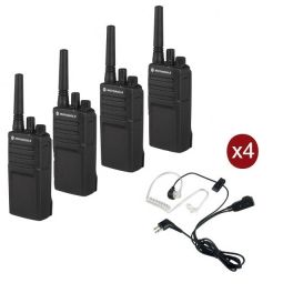 Motorola XT420 4er-Pack mit 4 Bodyguard Headsets