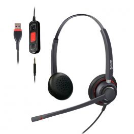 Duo Headset mit USB/Jack Anschluss