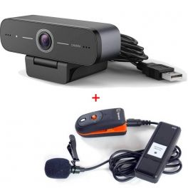 USB-HD-Webcam mit drahtlosem Mikrofon von Speechi