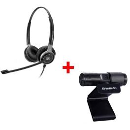 Sennheiser SC 660 USB ML + Avermedia Webcam USB Live Streamer 313