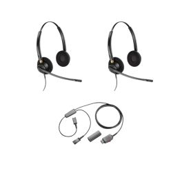 2er Pack Plantronics EncorePro HW520 + Y Kabel für Doppelanschluss