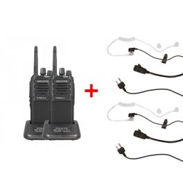 2er Pack Kenwood TK3701DE + 2 Bodyguard Freisprechkits