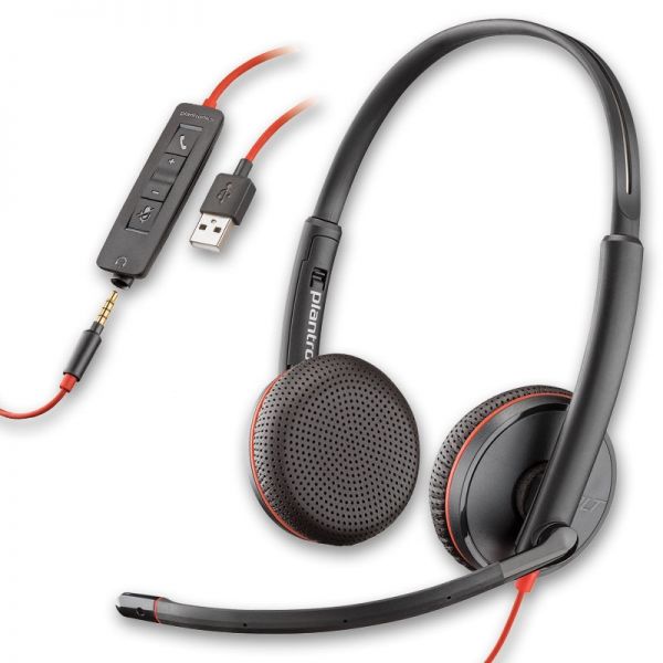 Plantronics Blackwire 3225 USB-A + 3,5mm Klinkenanschluss