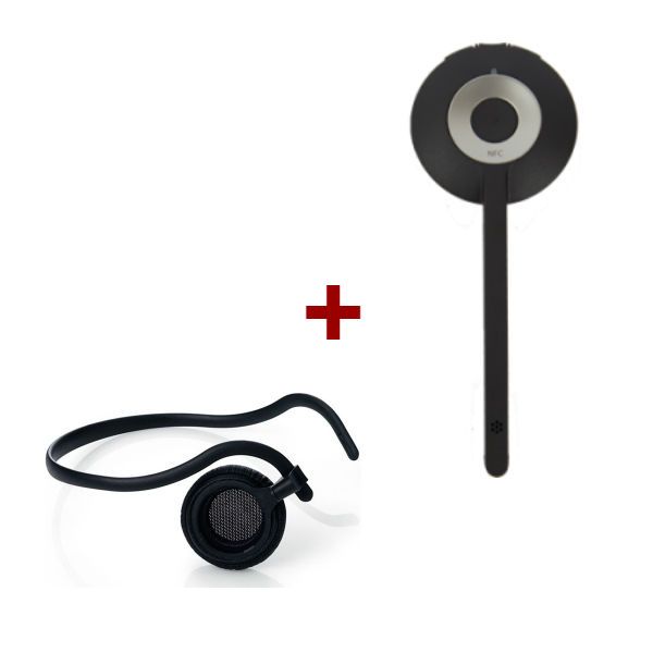 Pack: Ersatz-Headset für Jabra PRO 9xx + Nackenbügel