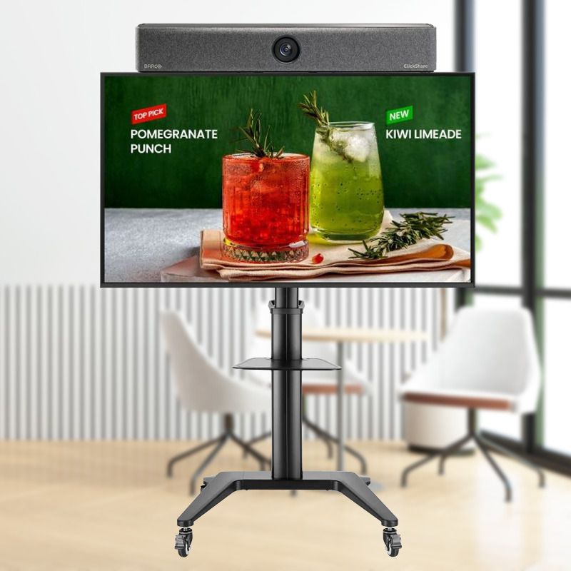 Pack Barco Bar Huddle Room BYOD mit Rollwagen