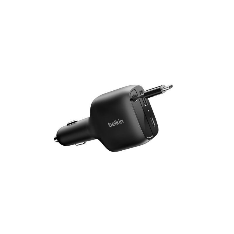 Belkin 75-W-Autoladegerät mit einziehbarem Kabel