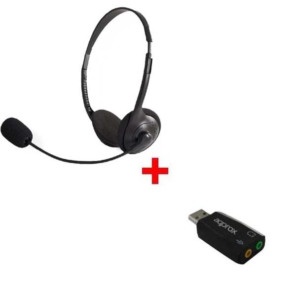 Pack: Duo-Headset  + USB-Adapter