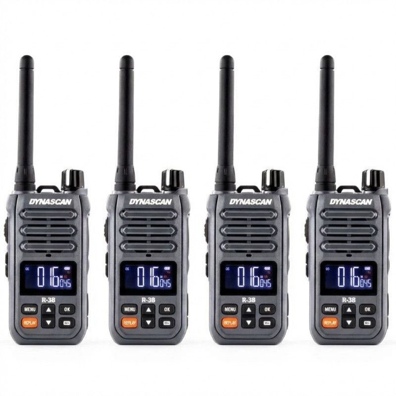 4er Pack PMR446 Dynascan R38 Walkie Talkies