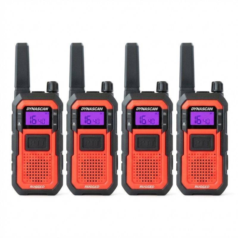 4er Pack PMR446 Dynascan Rugged Walkie Talkies