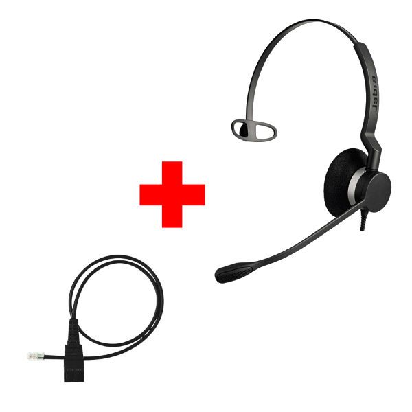 Jabra BIZ 2300 Mono + Standard-Verbindungskabel QD