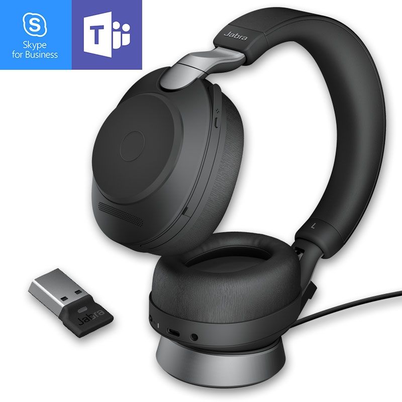 Jabra Evolve2 85 MS Duo USB-A mit Ladestation