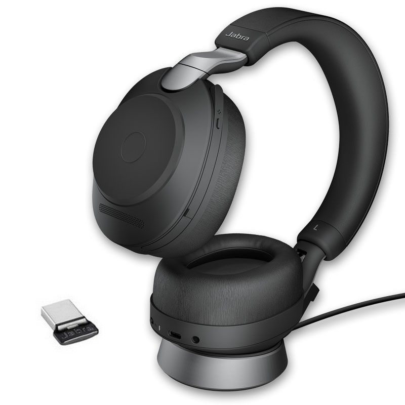 Jabra Evolve2 85 UC Stereo USB-C mit Ladestation - schwarz