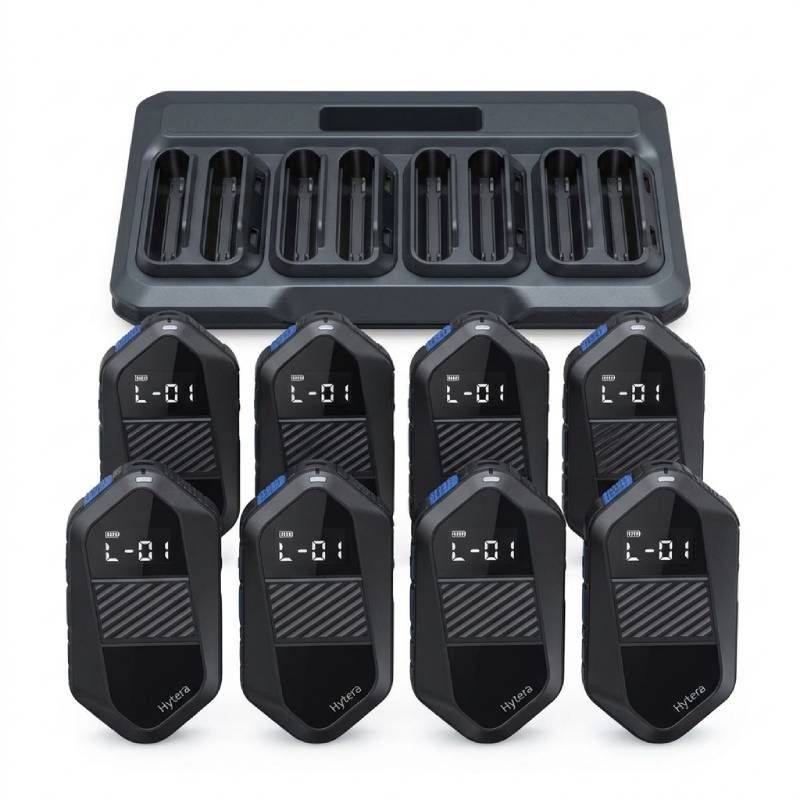 8er Pack PMR446-Funkgeräte vom Typ Hytera S1e + Mehrfachladegerät