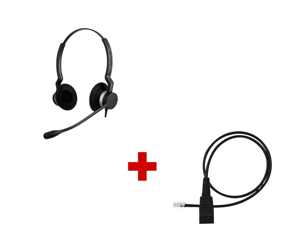 Jabra BIZ 2300 Duo + Standard-Verbindungskabel QD